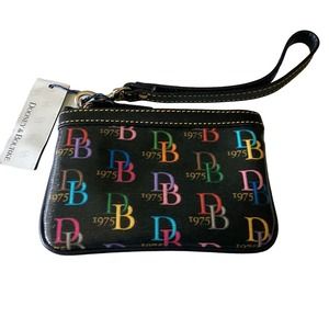 Dooney and Bourke Wristlet Black Retro 1975 New